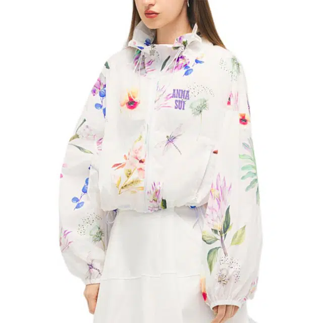 安娜苏 海神花防泼水花园衣轻量印花防晒服 女款