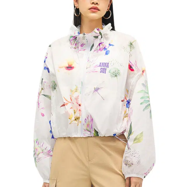 安娜苏 海神花防泼水花园衣轻量印花防晒服 女款