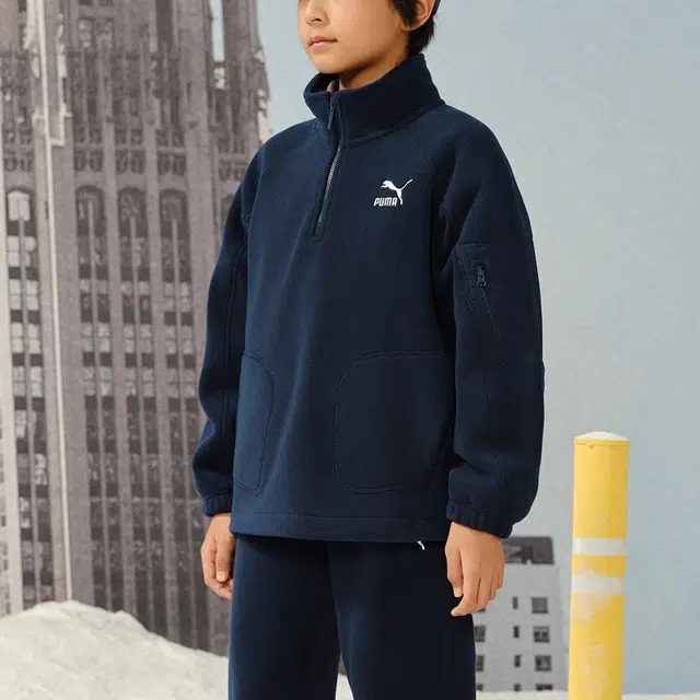 PUMA Sportstyle STAND COLLAR POLAR FLEECE SWEATSHIRT 80802