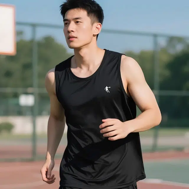 乔丹 透气健身运动无袖背心 男款 黑色