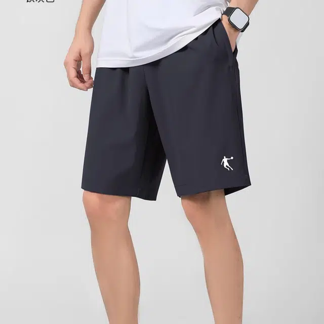 乔丹 休闲简约纯色运动短裤 男款 铁灰色