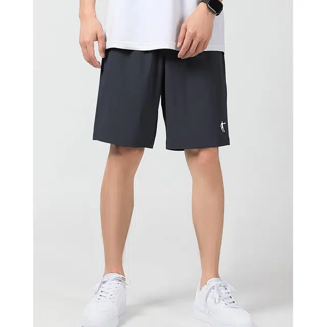 乔丹 休闲简约纯色运动短裤 男款 铁灰色