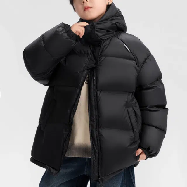 左西羽绒服 保暖连帽防水防风防污防油白鸭绒 儿童款
