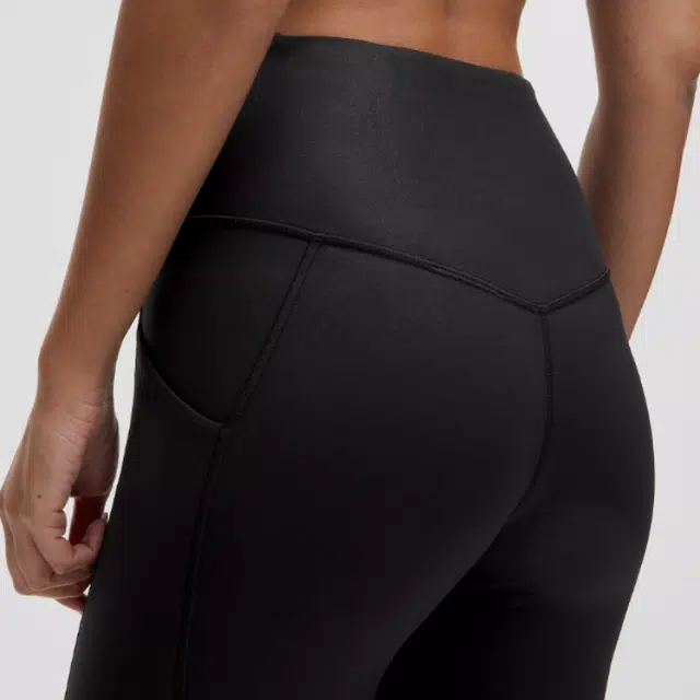 lululemon AlignNulu High-Rise Pant Shimmer 25" Luxe Shine Foil Print Black