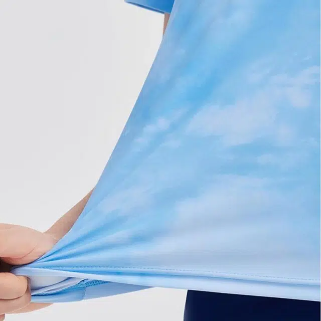 安踏儿童 圆领套头上衣松紧短裤儿童泳装 蓝色/深蓝色 青少年