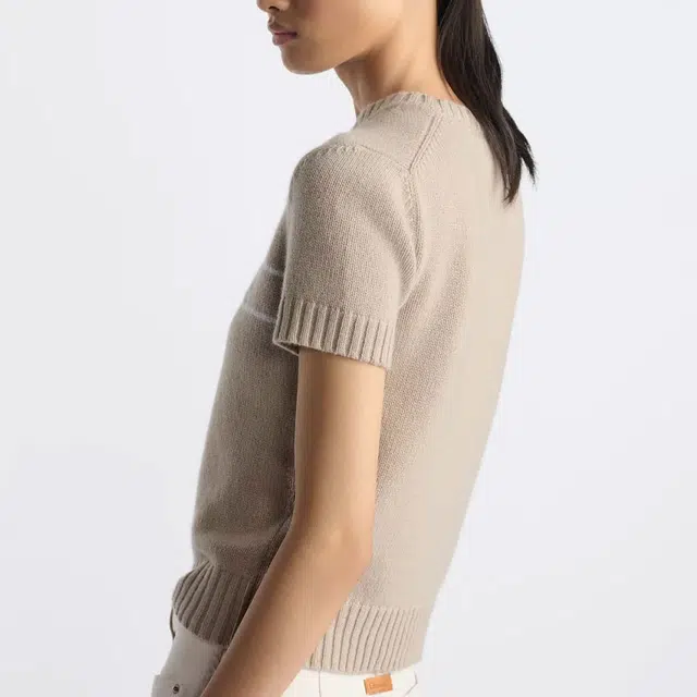 DIOR SS25 Embroidered Cashmere Sweater Khaki