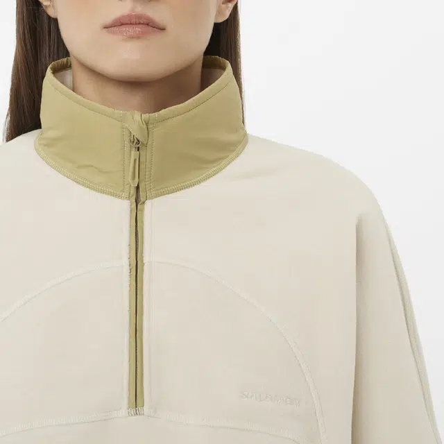 SALOMON Womens Half Zip Midlayer CHROMA CROPPED