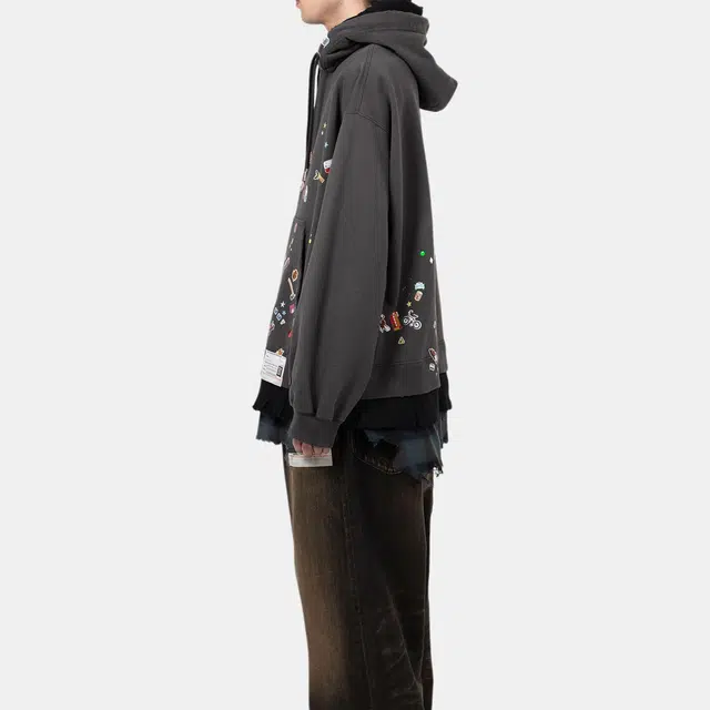 Maison Mihara Yasuhiro SS25 Black Hoodie