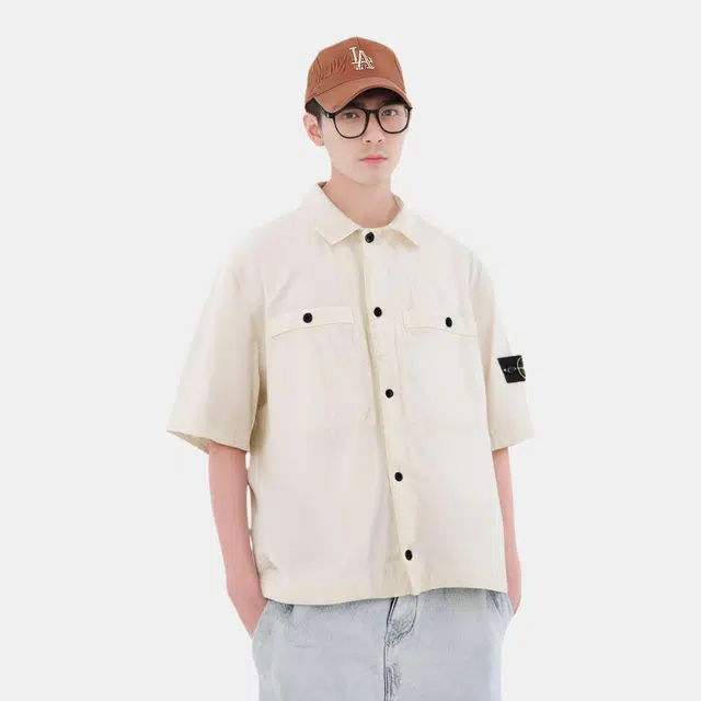 Stone Island Badge Short Sleeve Shirt