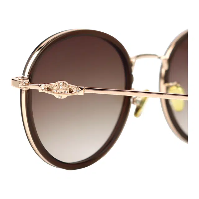 匠达人 时尚高级感土星元素轻奢个性圆框墨镜显脸小防晒防紫外线潮流出街遮阳大框墨镜 板材加金属 圆形 太阳眼镜 男女同款情侣款