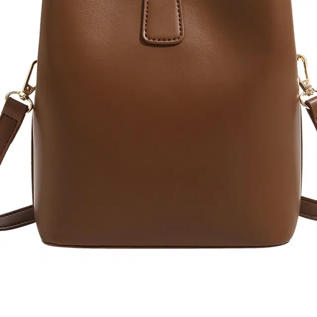 恒源祥 清新百搭经典时尚潮流通勤 超纤合成革 单肩手提包 常规 女款 浅棕色