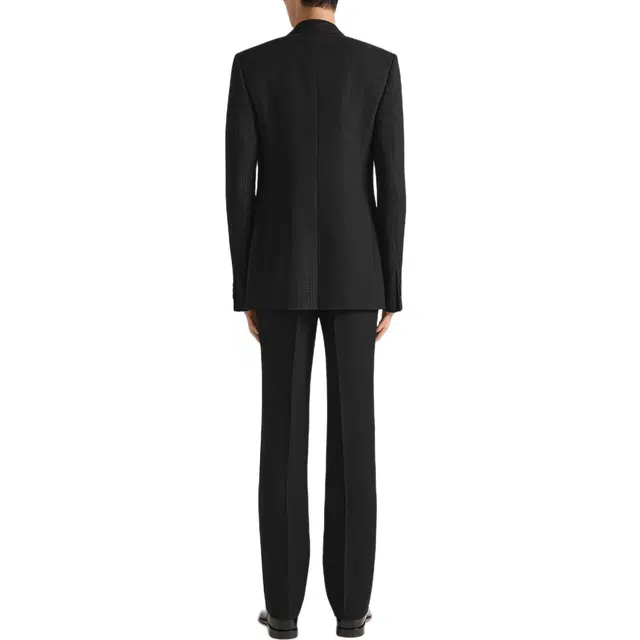 纪梵希 格纹翻领单排扣胸带长袖西装外套 男款