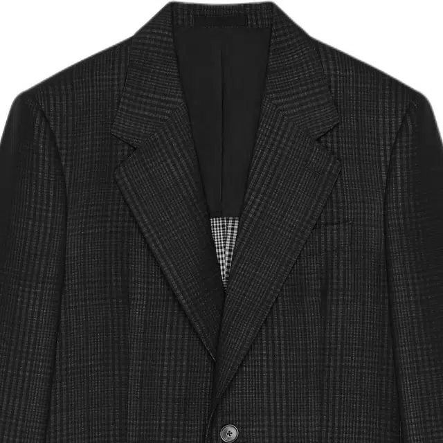 纪梵希 格纹翻领单排扣胸带长袖西装外套 男款