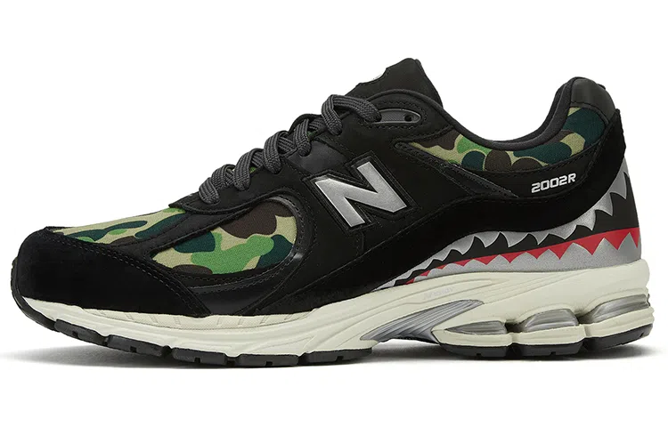 A BATHING APE x New Balance 2002R Black Camo