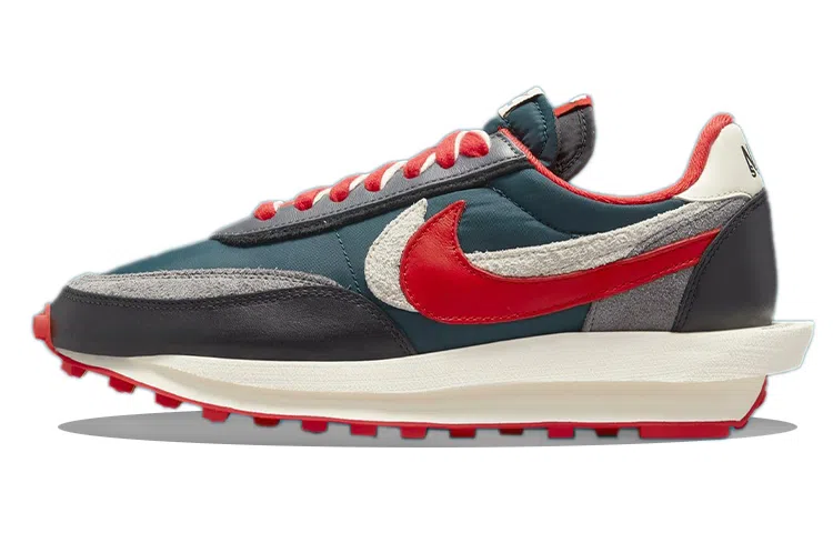 Sacai x UNDERCOVER x Nike LDWaffle Midnight Spruce University Red