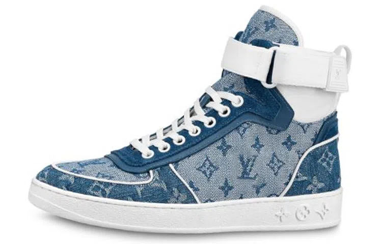 Louis Vuitton Boombox Monogram Denim High-Top Sneakers