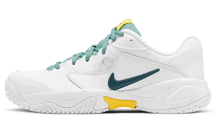 Nike Court Lite 2 White Green Yellow Women's