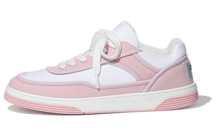 CHANEL Low Top Sneakers Pink White