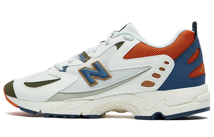 New Balance 828 White Blue Orange