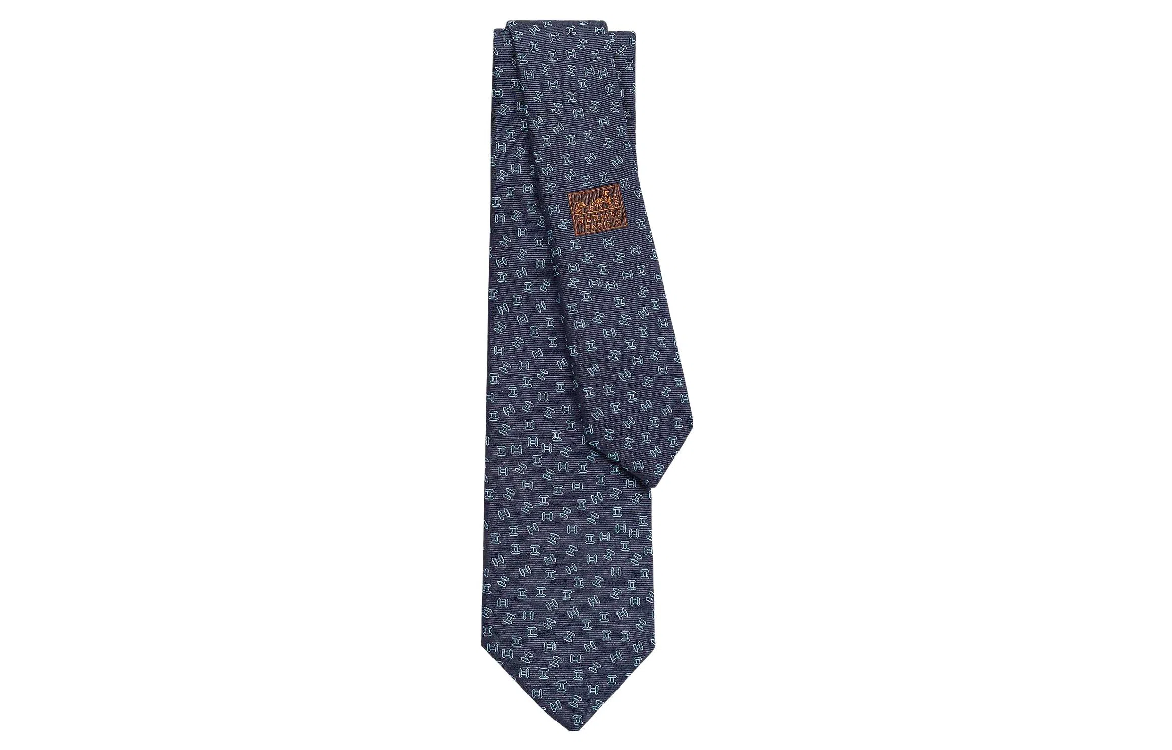 Hermes Tie7 C'est la Fete Blue