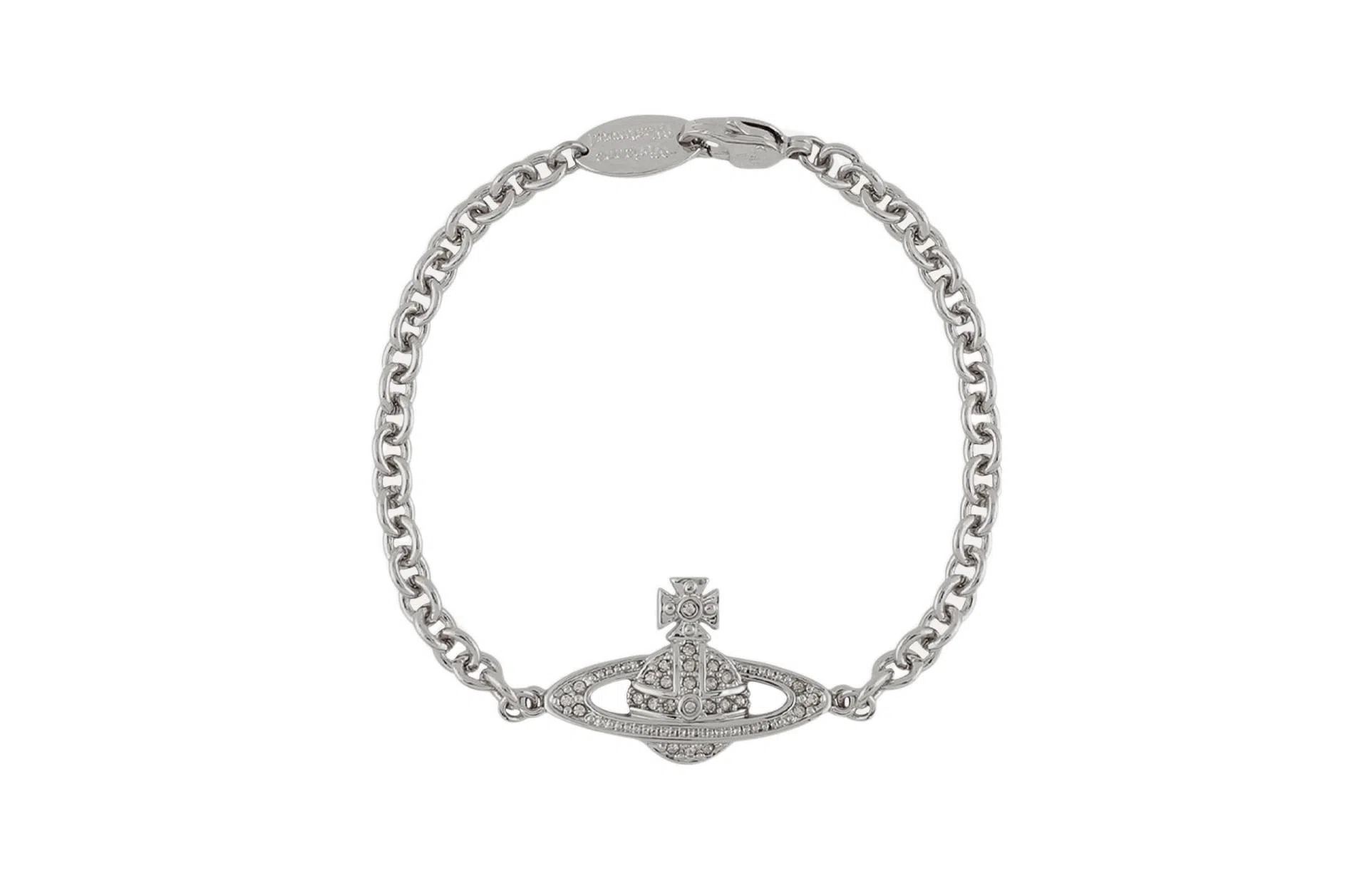 Vivienne Westwood Mini Bas Relief Chain Bracelet Silver