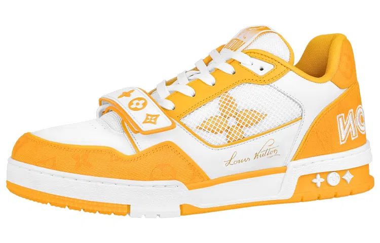 Louis Vuitton Trainer White Yellow