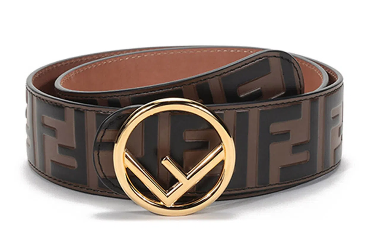 Fendi FF Leather Belt