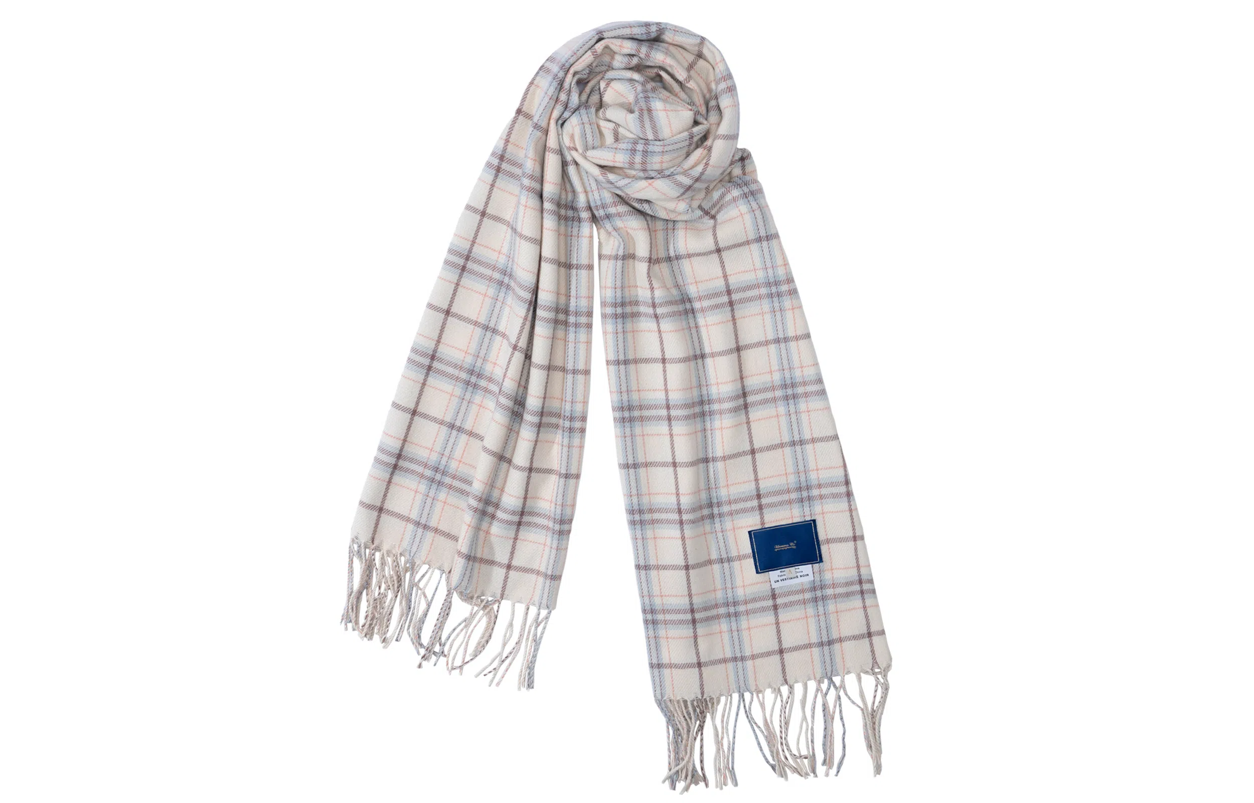 UNVESNO Plaid Tassel Scarf