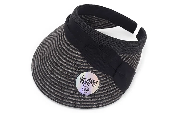 肯默草编大帽檐帽子  夏季防晒空顶帽  多折丝带发箍帽  女款 多色可选