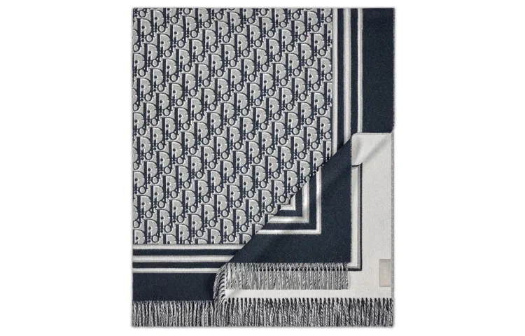 Dior Oblique Shawl Navy/Grey