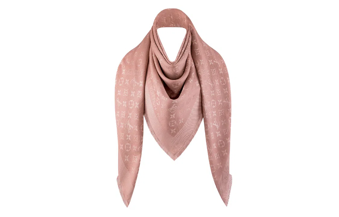 Louis Vuitton Monogram Shawl Dark Pink