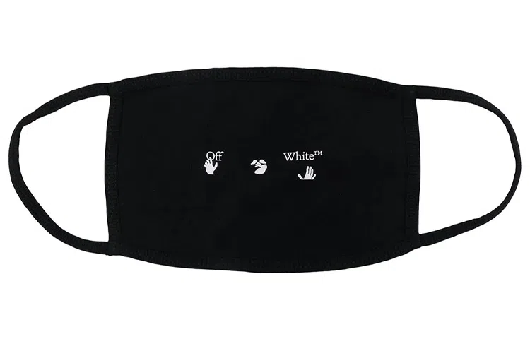 OFF-WHITE Logo Print Mask Black