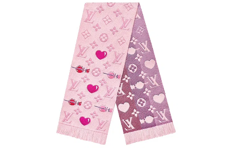Louis Vuitton Logomania La Folie Scarf Pink