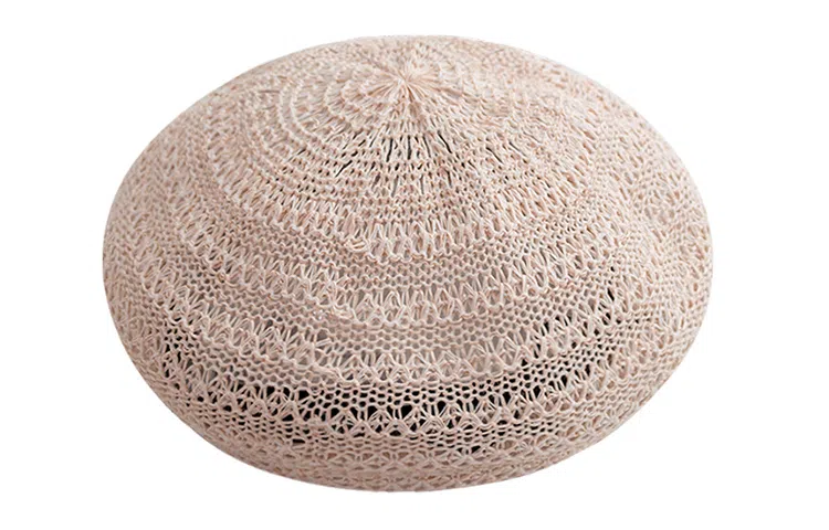 肯默 春夏纯色抽绳可调节 网眼镂空 涤纶 贝雷帽 男女同款情侣款