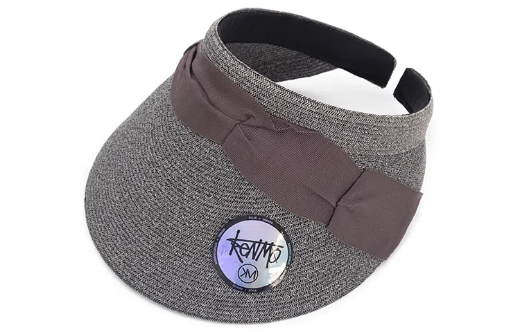 肯默草编大帽檐帽子  夏季防晒空顶帽  多折丝带发箍帽  女款 多色可选