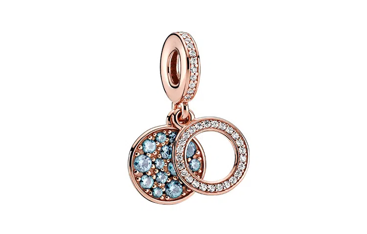 Pandora Rose Gold Blue Charm
