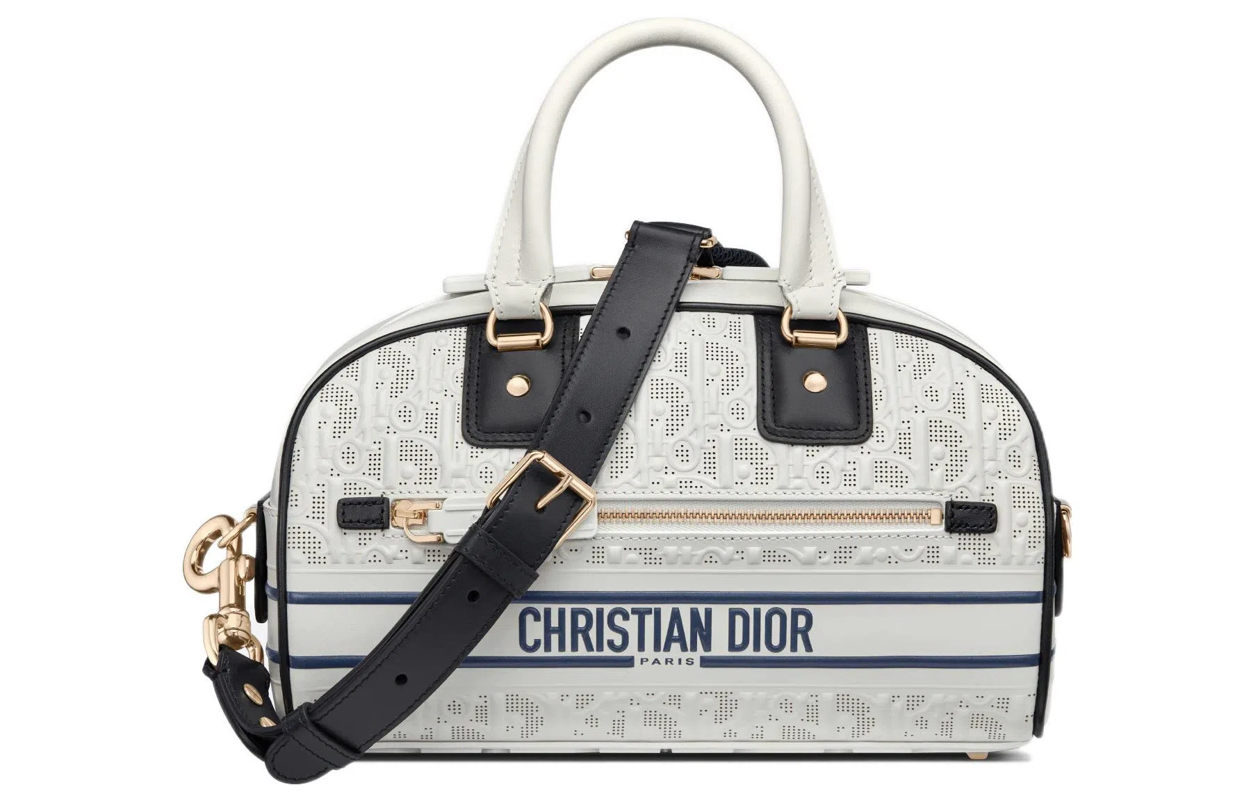 DIOR Vibe Bowling Bag White Blue