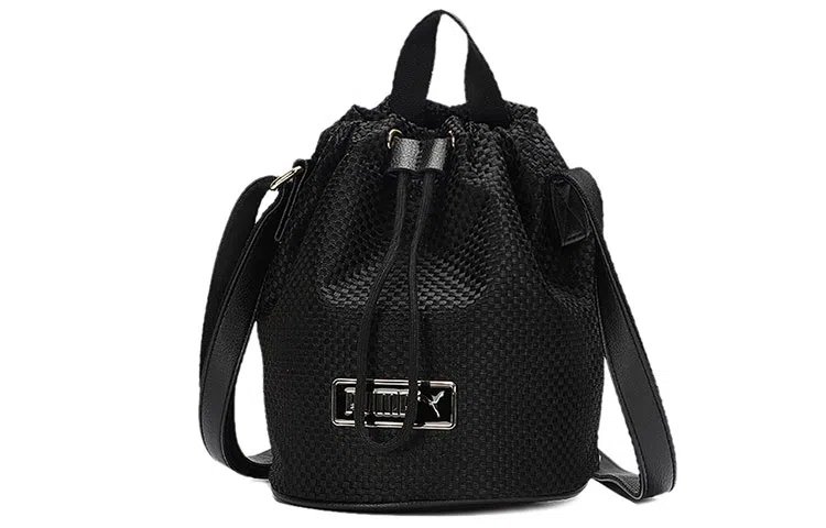 PUMA Retro Street Drawstring Bucket Bag Black