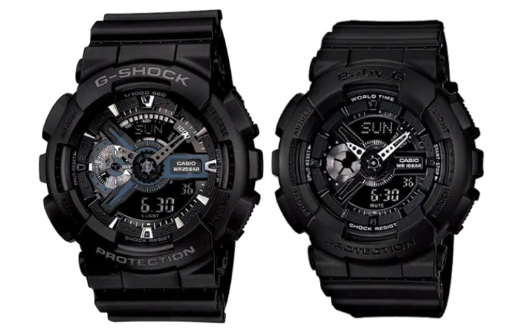 Casio G-Shock GA-110-1B + Baby-G BA-110BC-1A