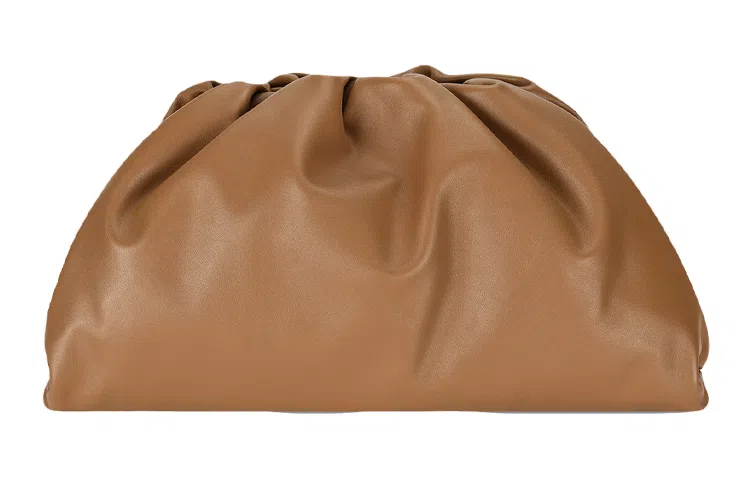 Bottega Veneta Cloud Clutch Caramel Brown