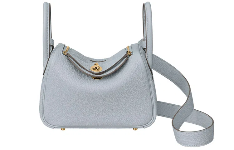 HERMES Lindy 19 Taurillon Clemence 08 Bleu Pale