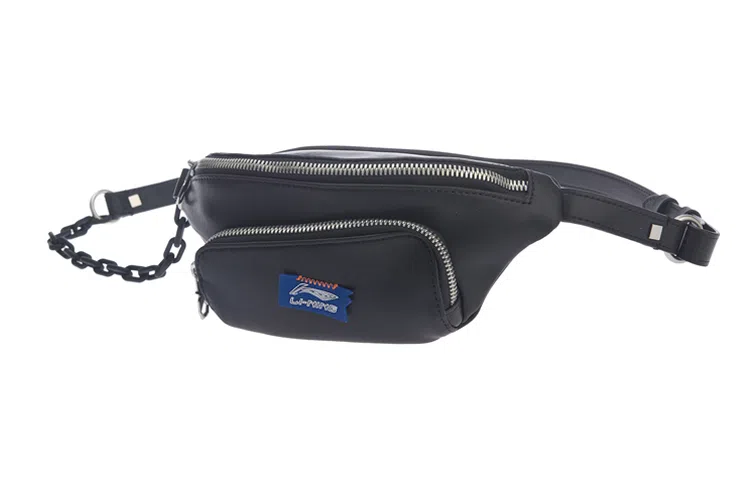 李宁 运动时尚系列 腰包胸包挎包 黑色