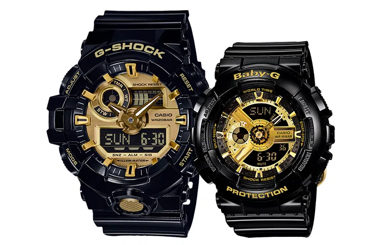 CASIO G-SHOCK GA-710GB-1APR + BABY-G BA-110-1APR