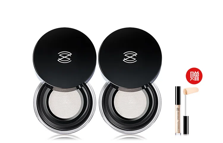 滋色 丝柔定妆蜜粉升级版+遮瑕液   控油防水防汗不脱妆