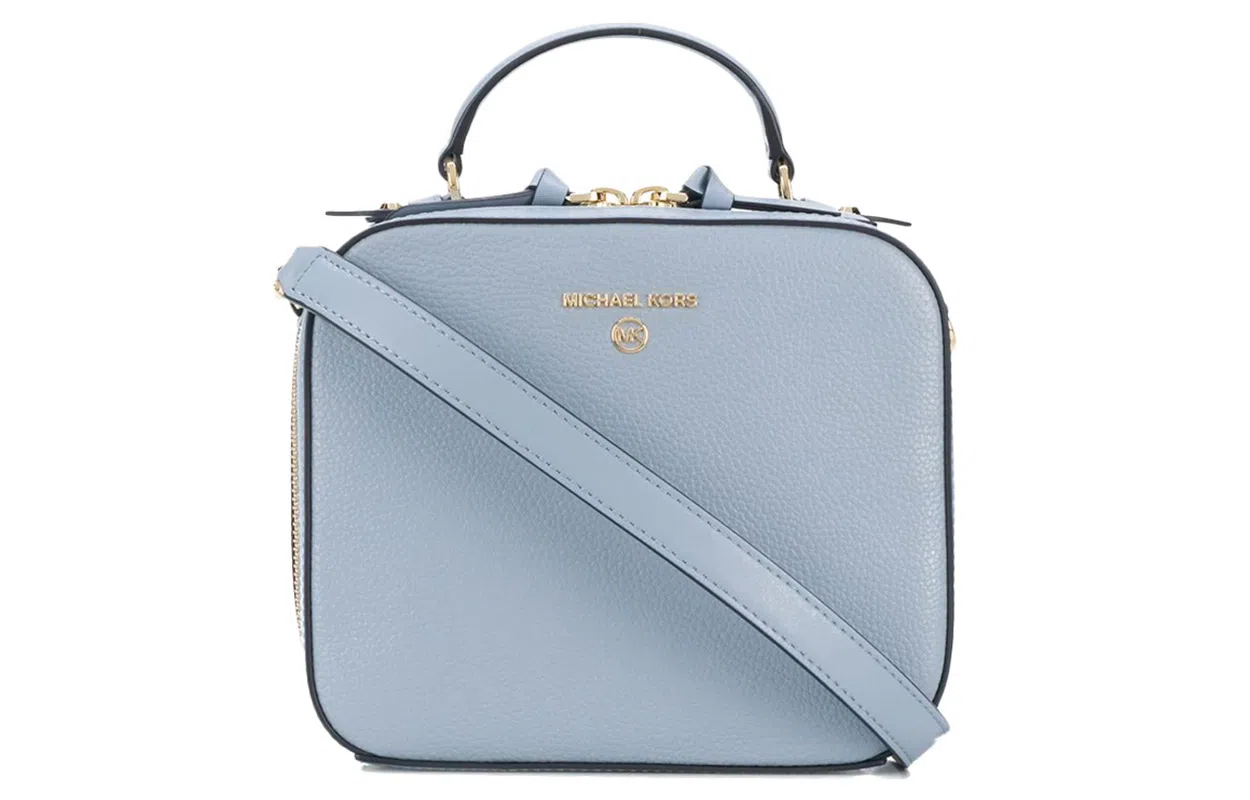 MICHAEL KORS Jet Set Medium Logo Tote Light Blue