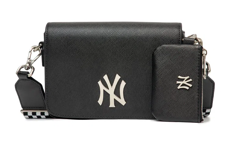 MLB NY Yankees Logo Shoulder Bag Black