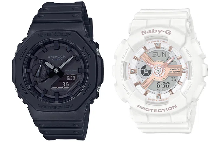 Casio G-Shock GA-2100-1A1 + Baby-G BA-110RG-7AER