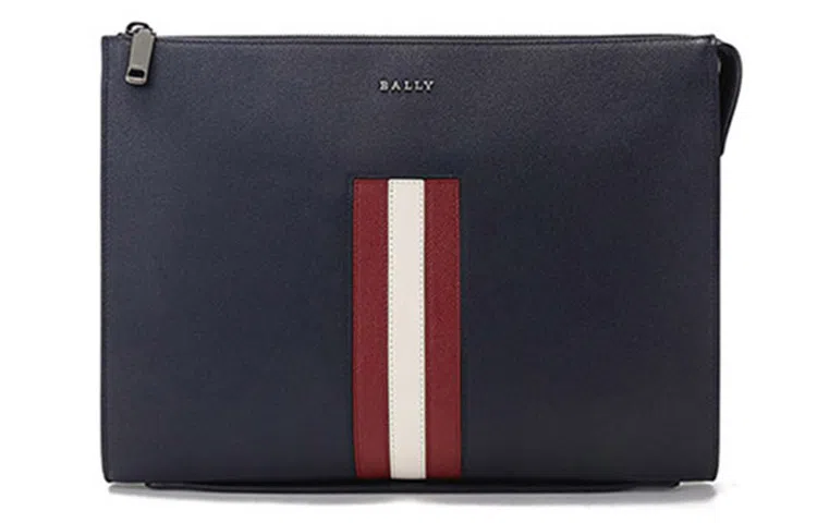 Bally Classic Stripe Clutch Briefcase