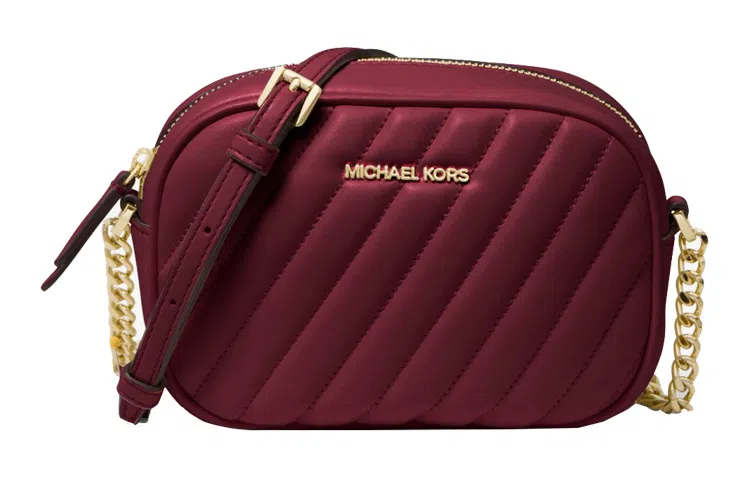 MICHAEL KORS MK Rose Camera Bag Small Burgundy