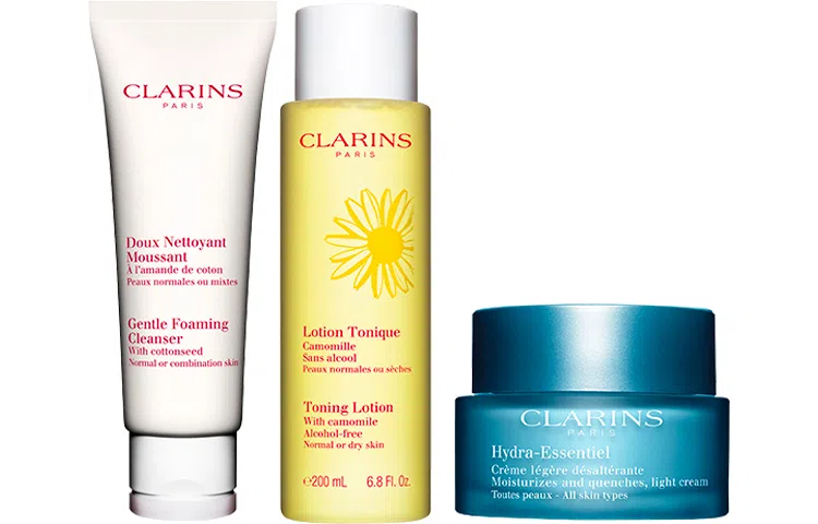 娇韵诗 基础温和三件套洁面黄水面霜补水 滋润